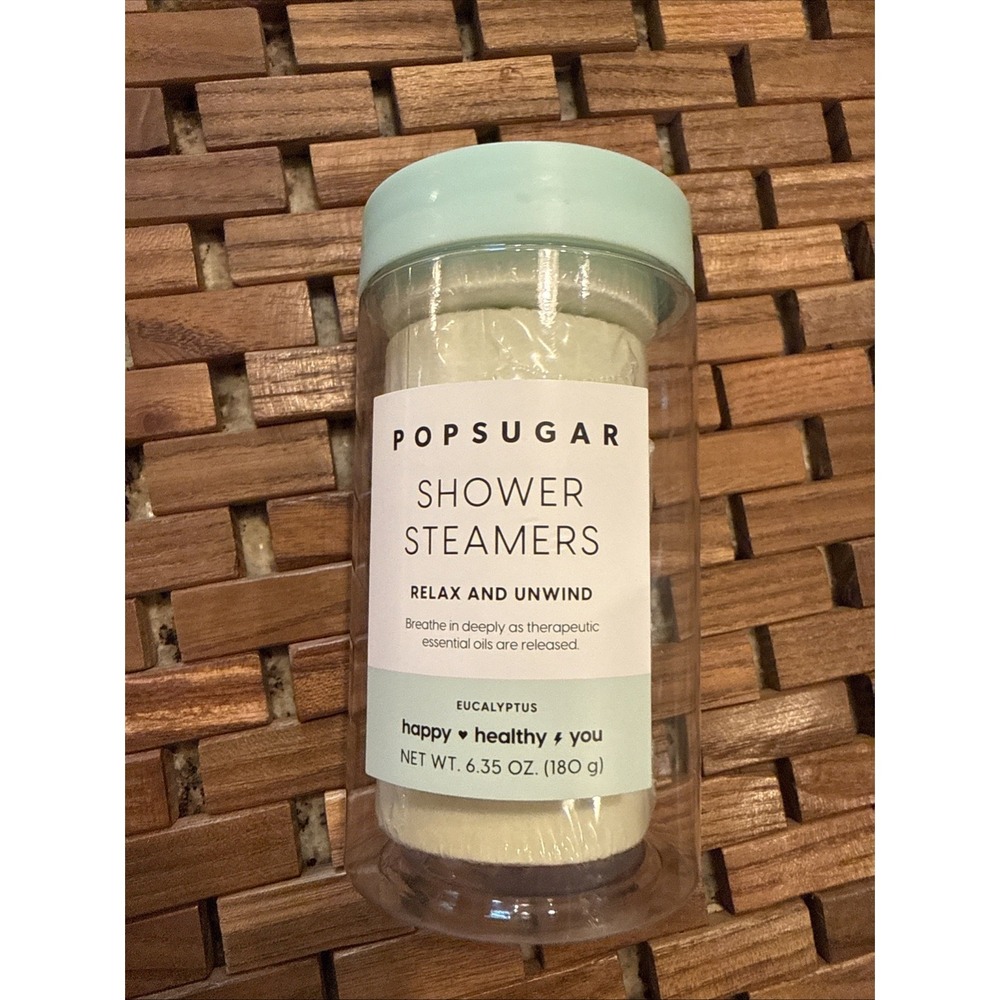 Popsugar Shower Steamers Eucalyptus (Only 5 in Jar) Indvidually Sealed
